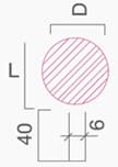 Mounted Points - Form H - Technical Drawing
