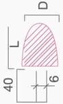 Mounted Points - Form F - Technical Drawing