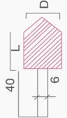 Mounted Points - Form D - Technical Drawing