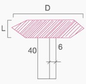 Mounted Points - Form C - Technical Drawing